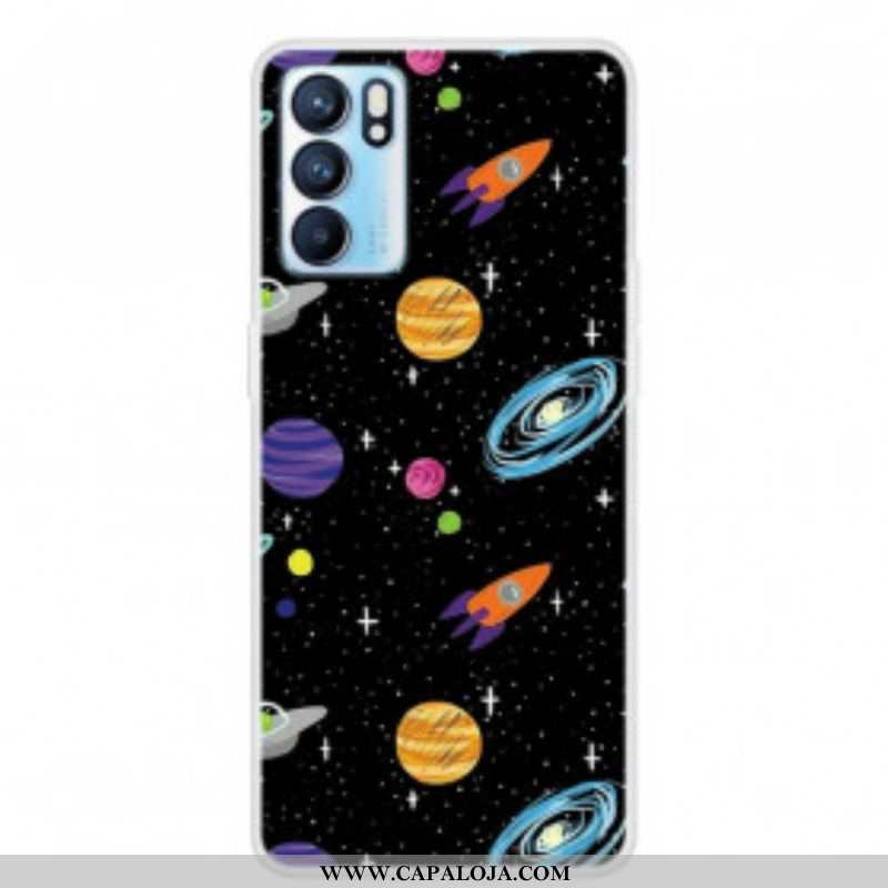 Capa De Celular Para Oppo Reno 6 5G Planeta Galáxia