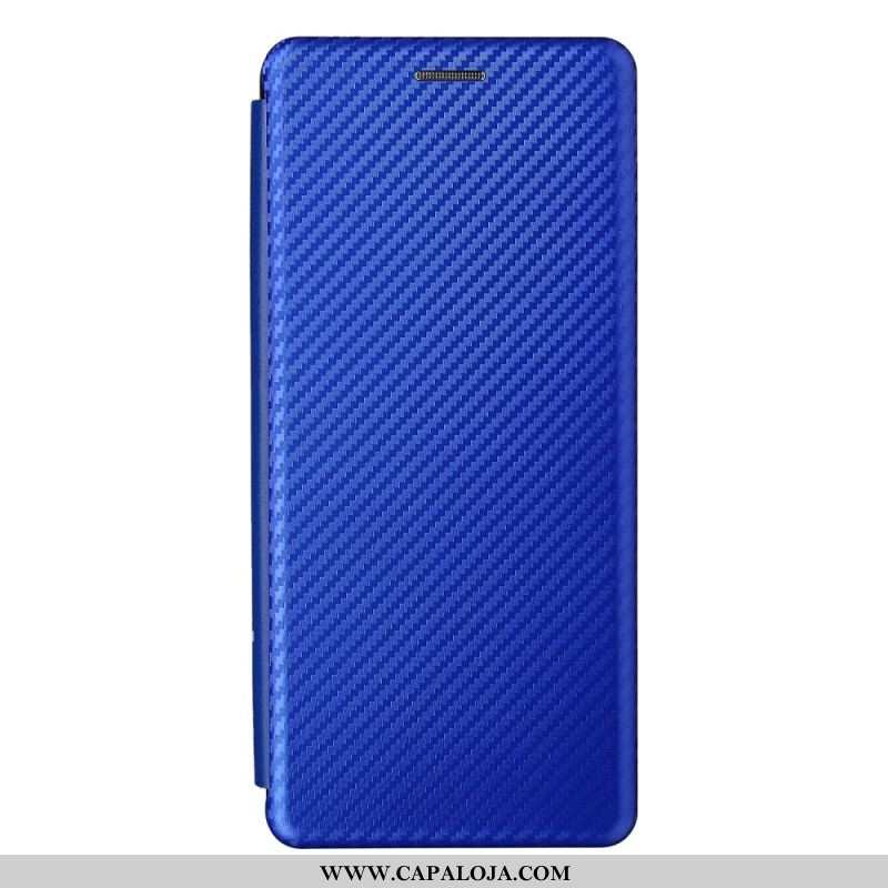 Capa De Celular Para Oppo Reno 6 Pro 5G Flip Fibra De Carbono E Correias