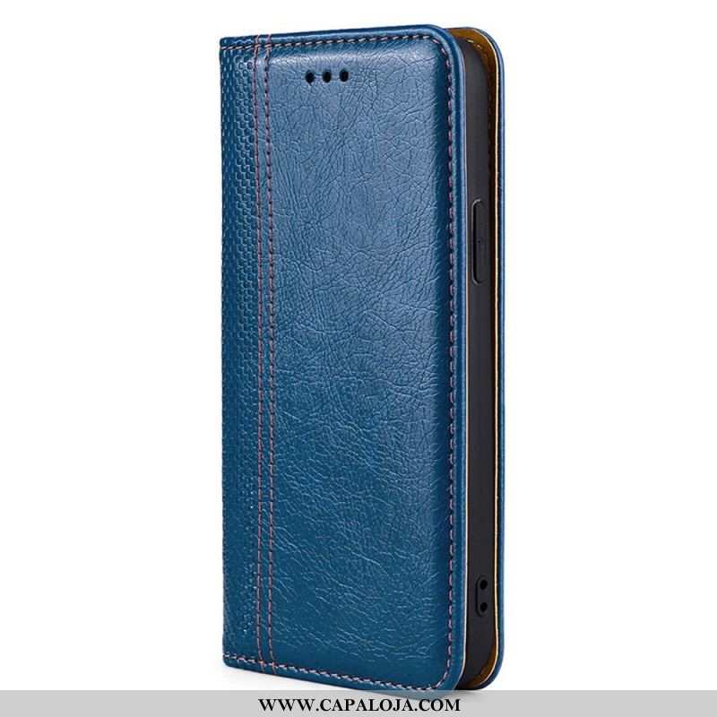 Capa De Celular Para Oppo Reno 7 Flip Couro Falso Vintage