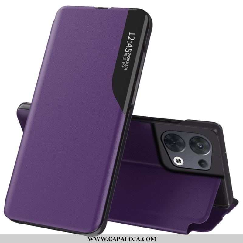 Capa De Celular Para Oppo Reno 8 Couro Sintético