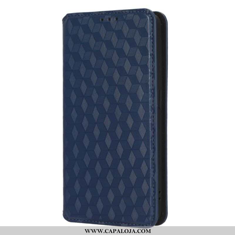 Capa De Celular Para Oppo Reno 8 Flip Efeito Couro Cubo 3d