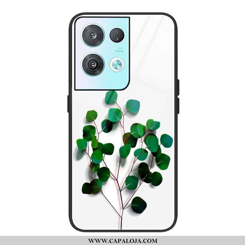 Capa De Celular Para Oppo Reno 8 Vidro Temperado Vegetal