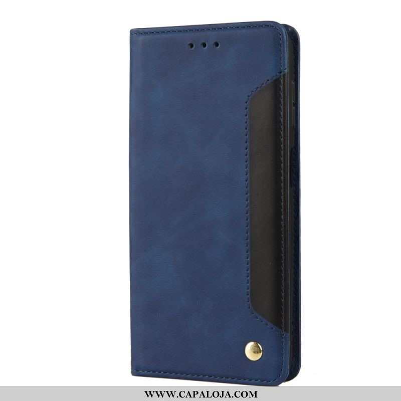 Capa De Celular Para Samsung Galaxy A13 5G / A04s Flip Efeito Couro Empresarial Em Dois Tons