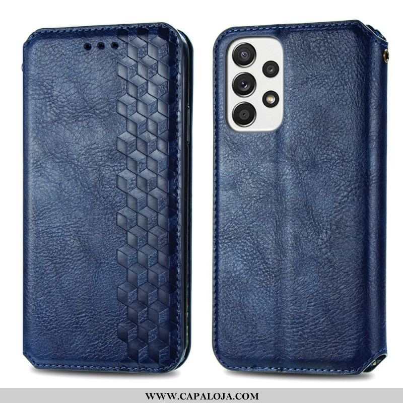 Capa De Celular Para Samsung Galaxy A13 Flip Padrão 3d De Efeito De Couro