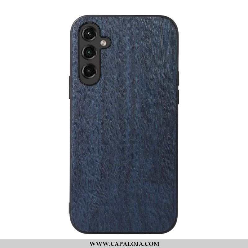 Capa De Celular Para Samsung Galaxy A14 / A14 5G Couro Sintético Efeito De Madeira