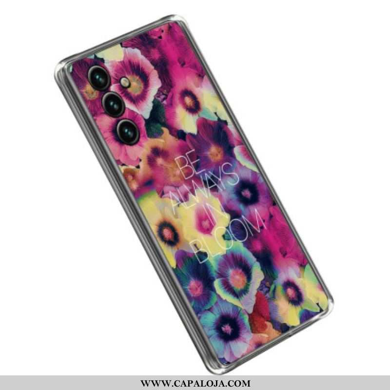 Capa De Celular Para Samsung Galaxy A14 / A14 5G Silicone Esteja Sempre Em Flor