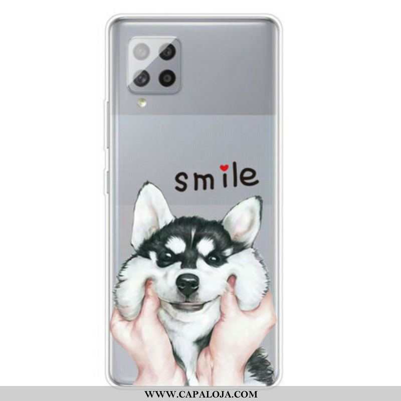 Capa De Celular Para Samsung Galaxy A42 5G Cachorro Sorridente