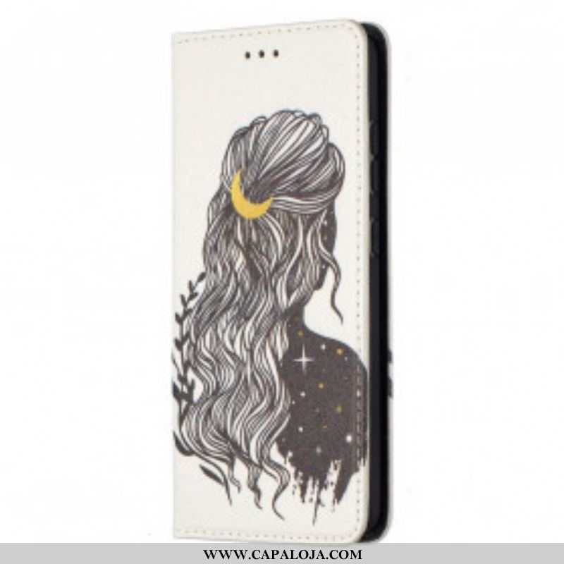 Capa De Celular Para Samsung Galaxy A52 4G / A52 5G / A52s 5G Flip Cabelo Bonito