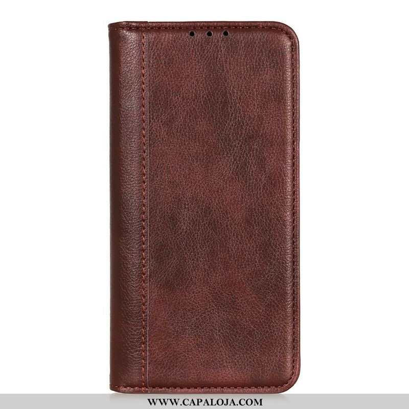 Capa De Celular Para Samsung Galaxy A52 4G / A52 5G / A52s 5G Flip Couro Litchi Elegance Dividido