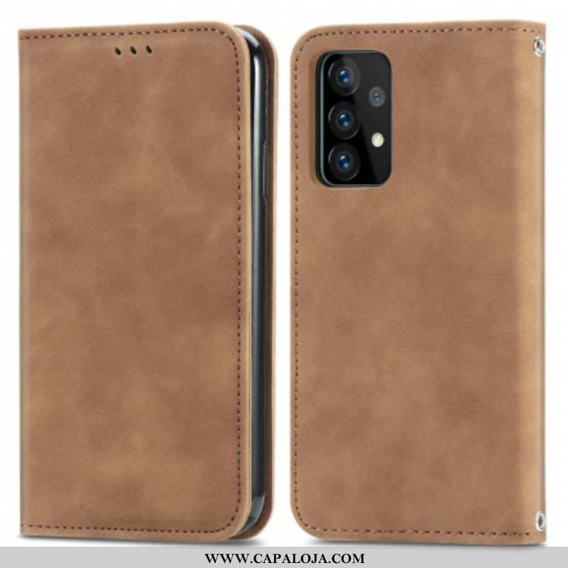 Capa De Celular Para Samsung Galaxy A52 4G / A52 5G / A52s 5G Flip Efeito Couro Chique