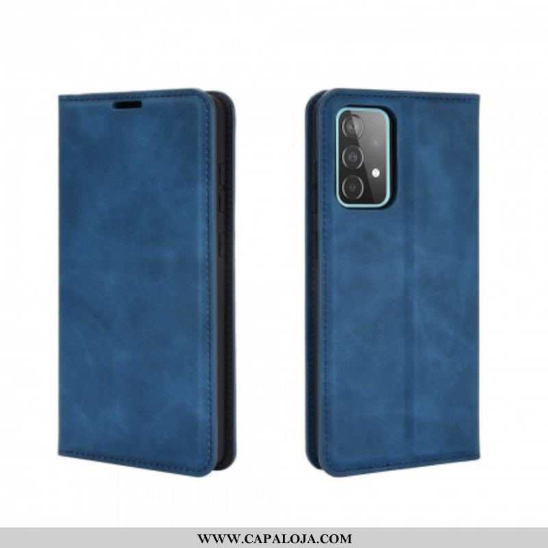 Capa De Celular Para Samsung Galaxy A52 4G / A52 5G / A52s 5G Flip Efeito Couro Macio