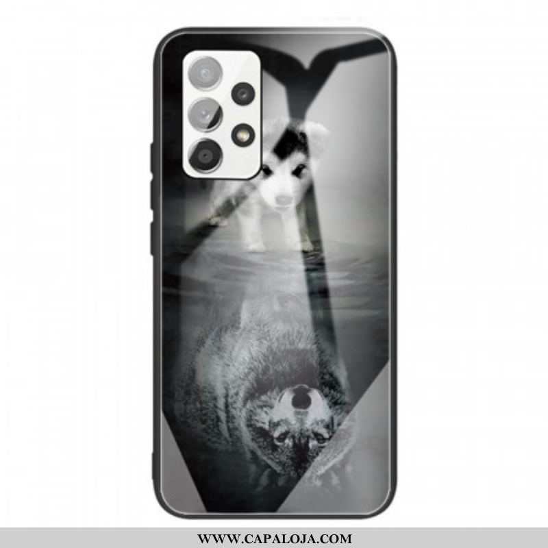 Capa De Celular Para Samsung Galaxy A53 5G Cachorrinho Sonho De Vidro Temperado