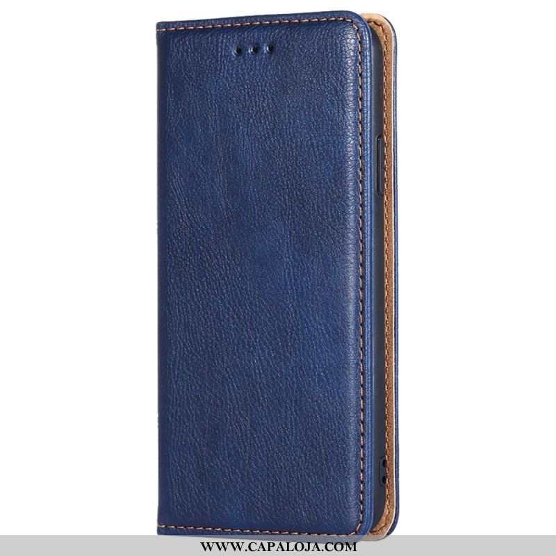 Capa De Celular Para Samsung Galaxy A53 5G Flip Costura De Couro Falso