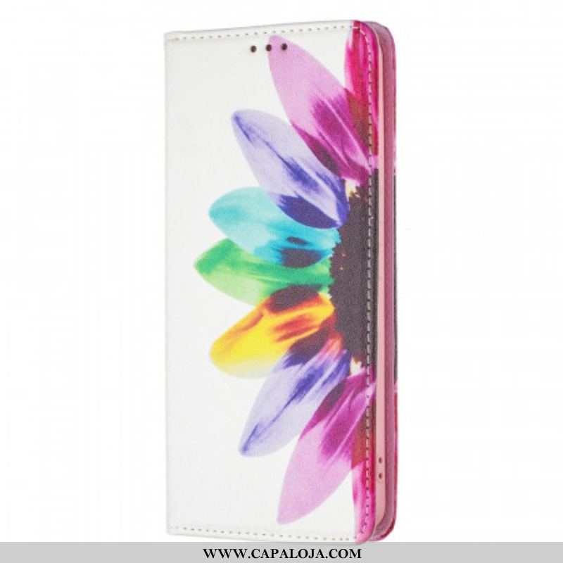 Capa De Celular Para Samsung Galaxy A53 5G Flip Flor Aquarela