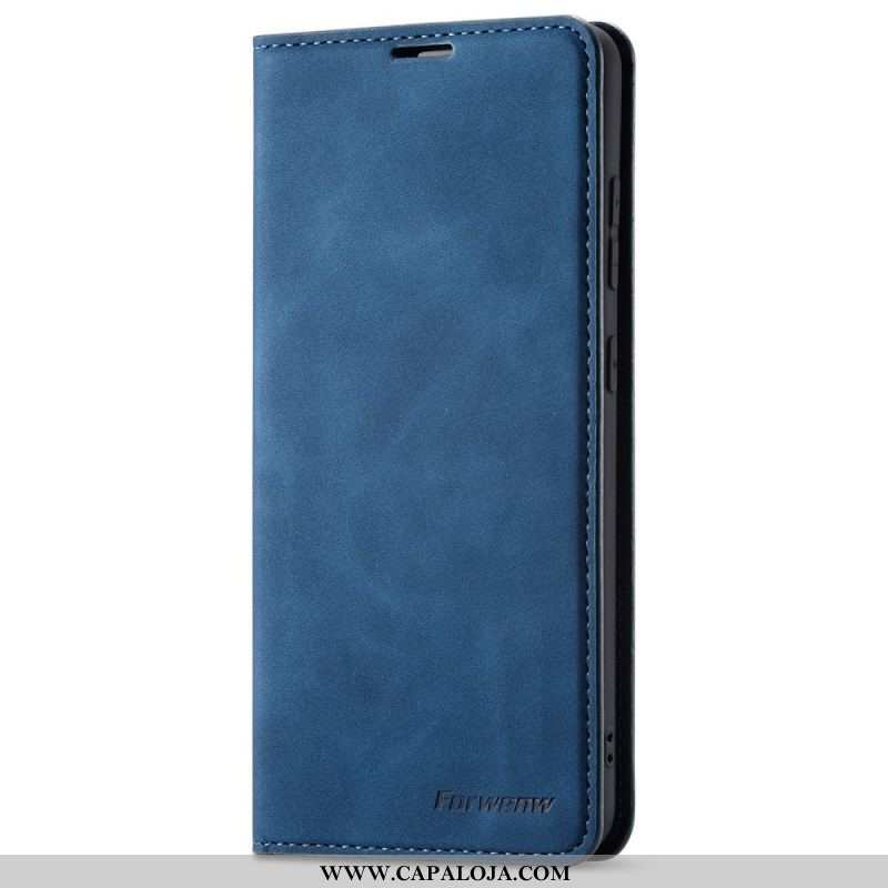 Capa De Celular Para Samsung Galaxy A53 5G Flip Forwenw Efeito Couro