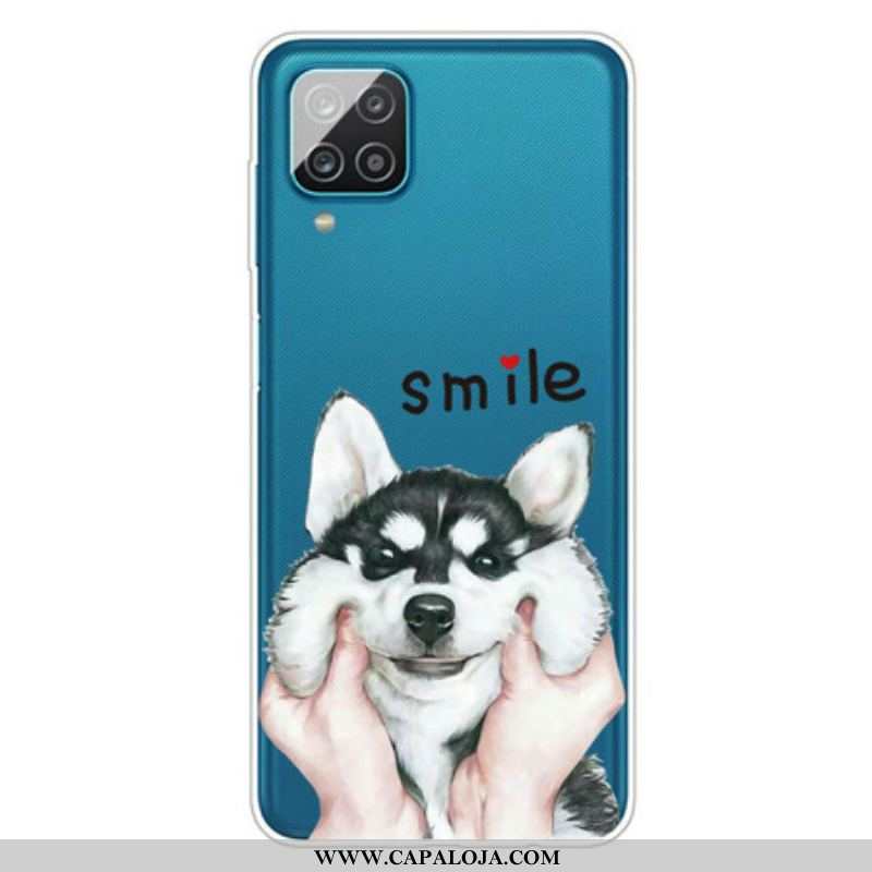 Capa De Celular Para Samsung Galaxy M12 / A12 Cachorro Sorridente