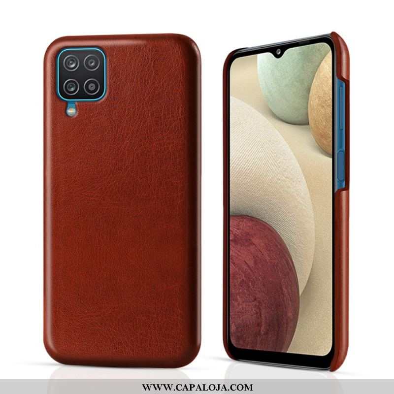 Capa De Celular Para Samsung Galaxy M12 / A12 Efeito Couro Ksq