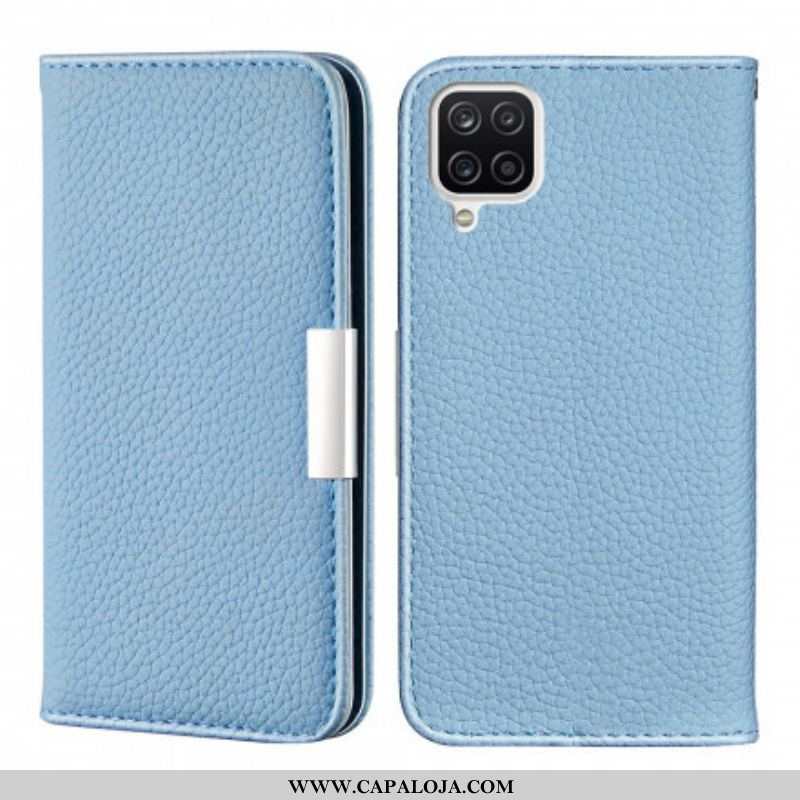 Capa De Celular Para Samsung Galaxy M12 / A12 Flip Couro Falso Lichia Ultra Chic