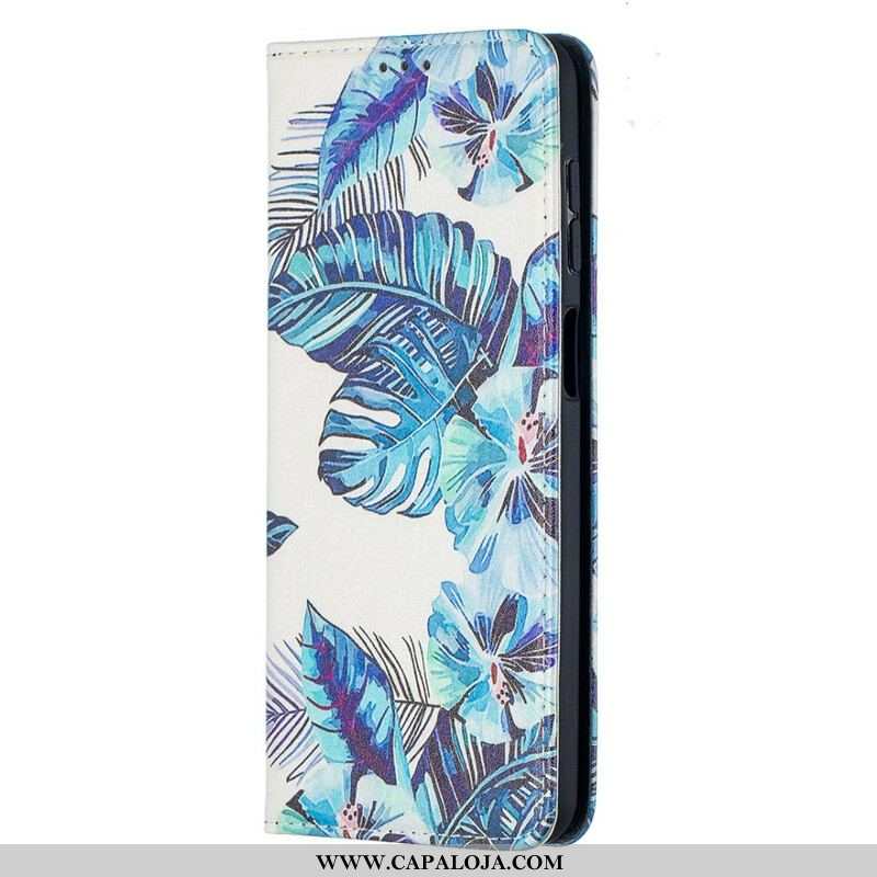 Capa De Celular Para Samsung Galaxy M12 / A12 Flip Folhas