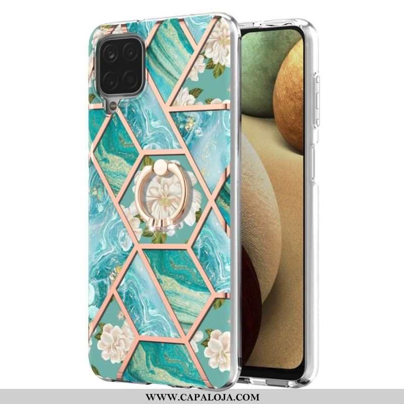 Capa De Celular Para Samsung Galaxy M12 / A12 Mármore Com Suporte De Anel