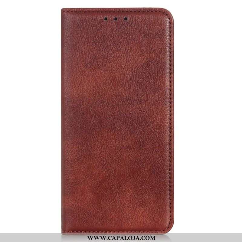 Capa De Celular Para Samsung Galaxy M13 Flip Couro Rachado De Lichia