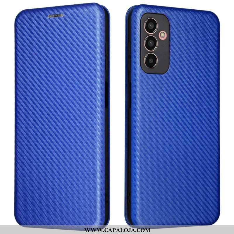 Capa De Celular Para Samsung Galaxy M13 Flip Fibra De Carbono