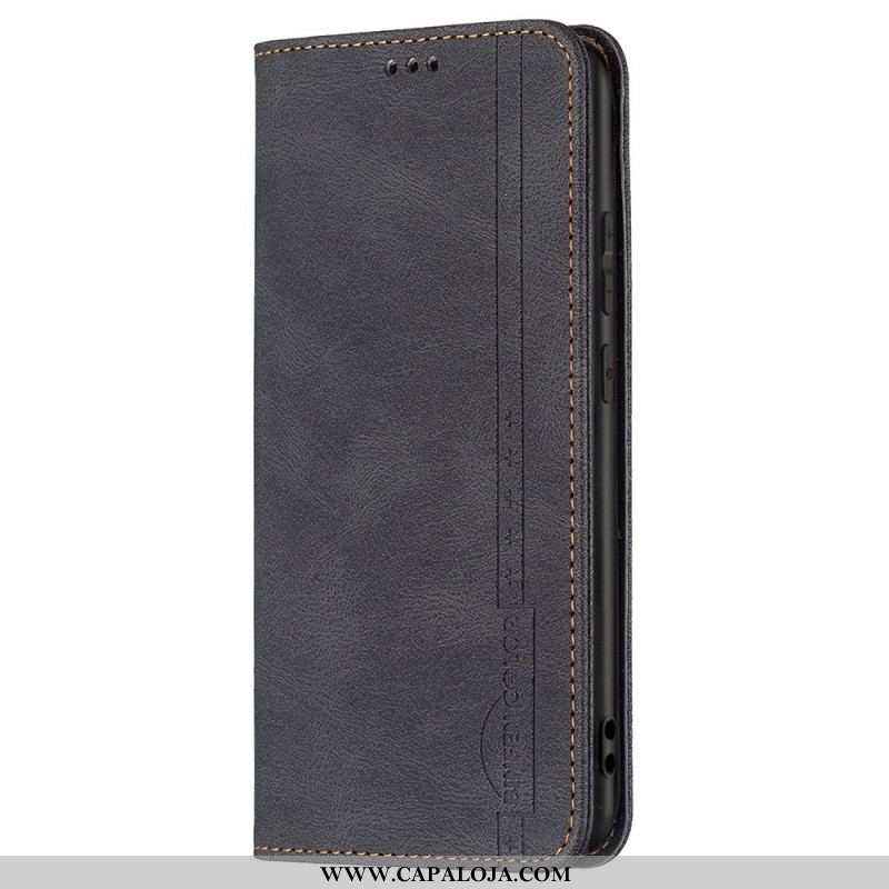 Capa De Celular Para Samsung Galaxy M23 5G Flip Efeito Couro Binfen Color Rfid