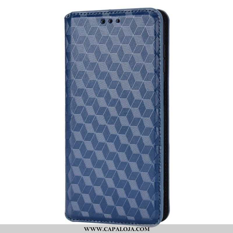 Capa De Celular Para Samsung Galaxy M23 5G Flip Efeito Couro Cubo 3d