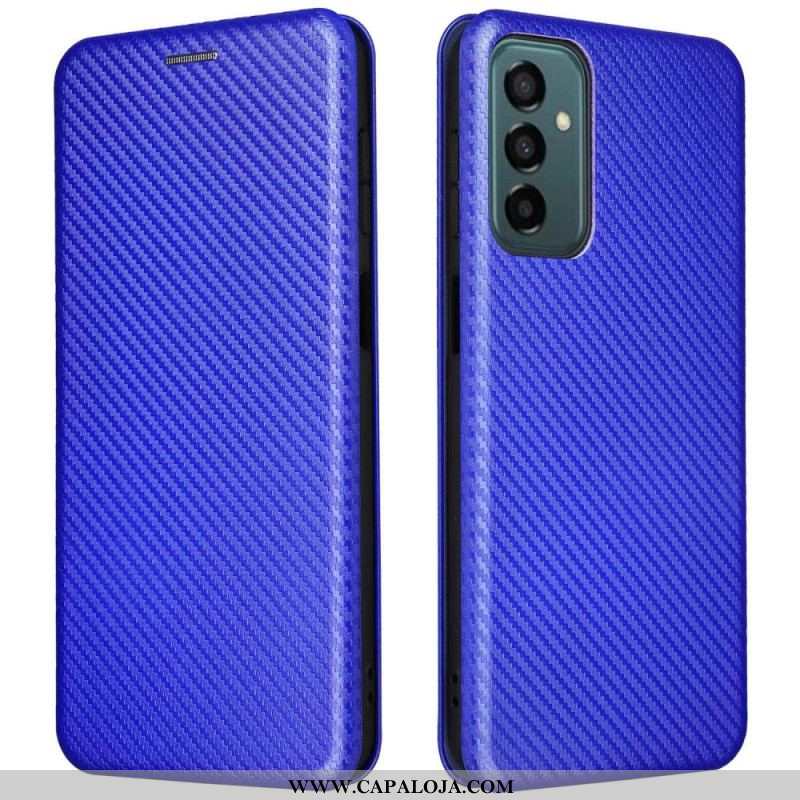 Capa De Celular Para Samsung Galaxy M23 5G Flip Fibra De Carbono