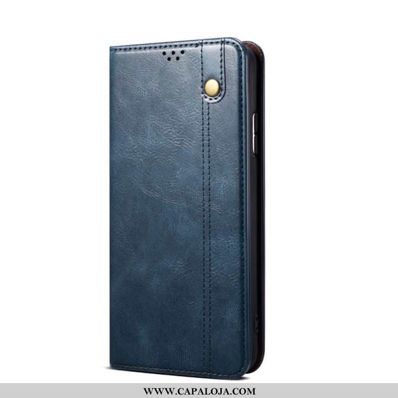 Capa De Celular Para Samsung Galaxy M32 Flip Couro Sintético Encerado