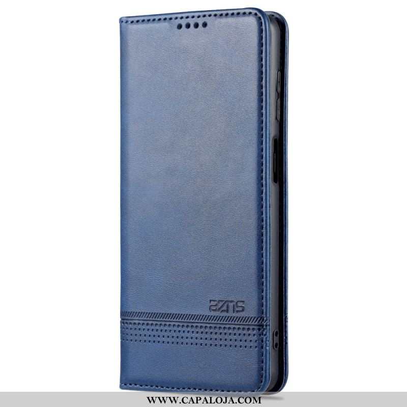 Capa De Celular Para Samsung Galaxy M52 5G Flip Efeito Couro Azns