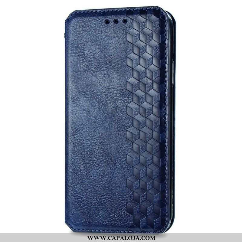 Capa De Celular Para Samsung Galaxy M53 5G Flip Padrão De Efeito De Couro