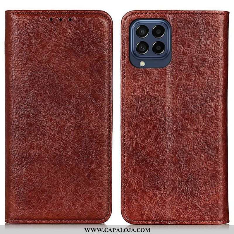 Capa De Celular Para Samsung Galaxy M53 5G Flip Textura De Couro