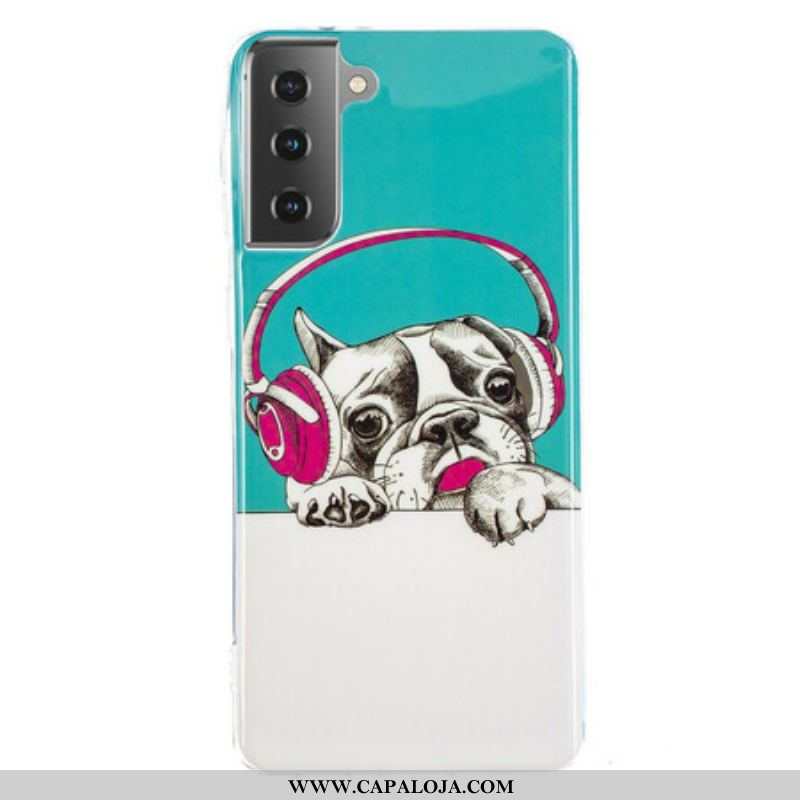 Capa De Celular Para Samsung Galaxy S21 5G Cão Fluorescente