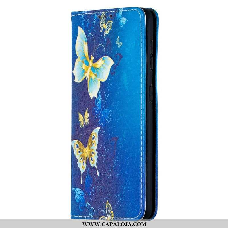 Capa De Celular Para Samsung Galaxy S21 5G Flip Borboletas Coloridas