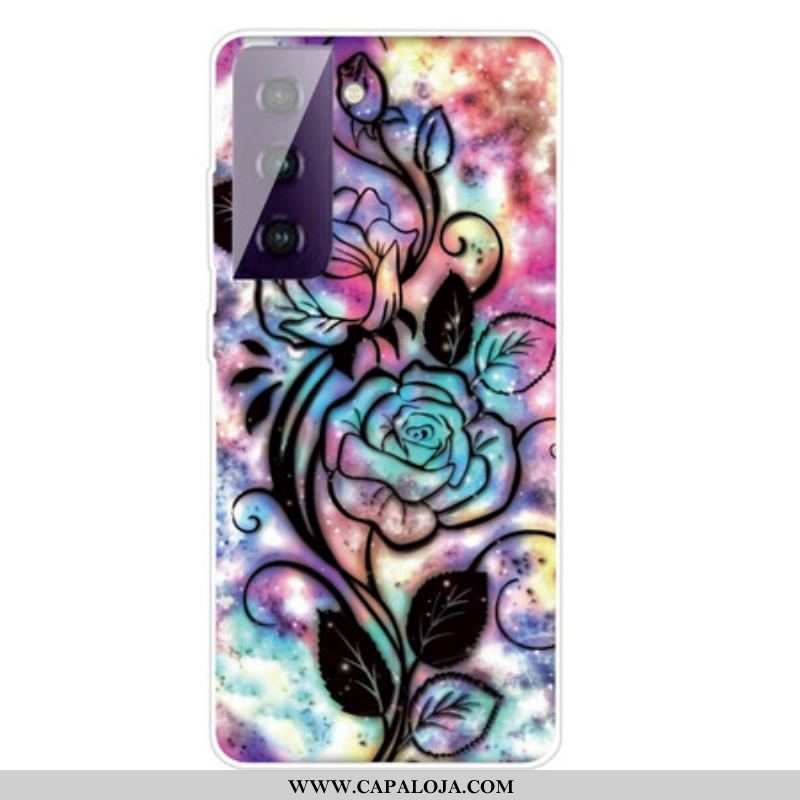 Capa De Celular Para Samsung Galaxy S21 5G Flor Gráfica