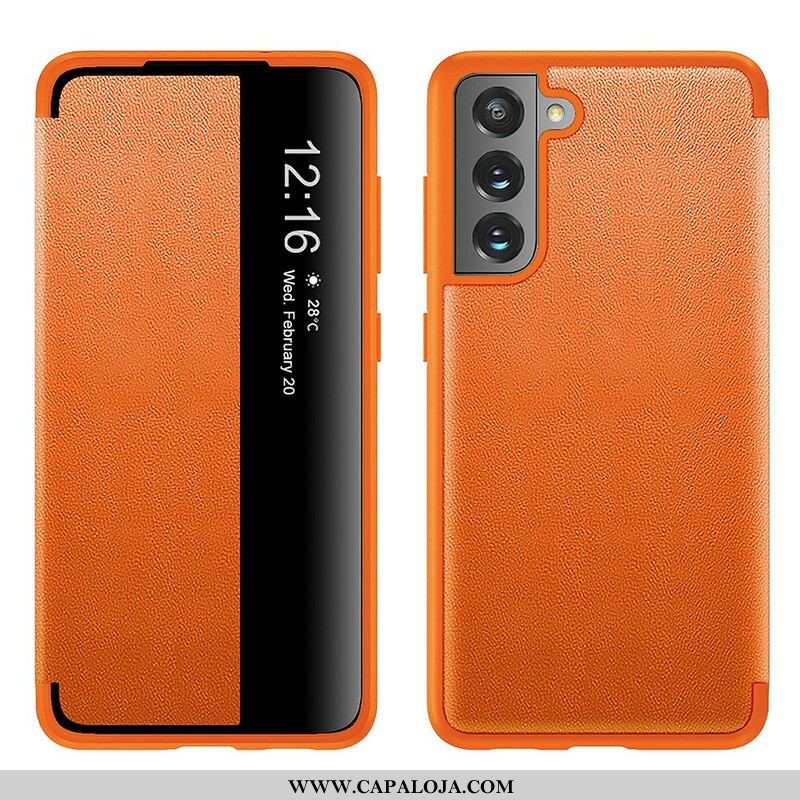 Capa De Celular Para Samsung Galaxy S21 FE Couro Sintético Texturizado