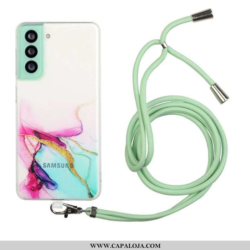 Capa De Celular Para Samsung Galaxy S21 FE De celular Com Cordão De Mármore