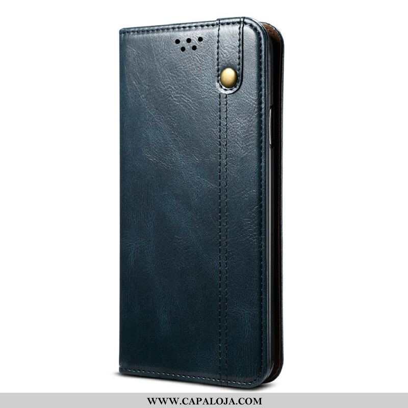 Capa De Celular Para Samsung Galaxy S21 FE Flip Couro Sintético Encerado