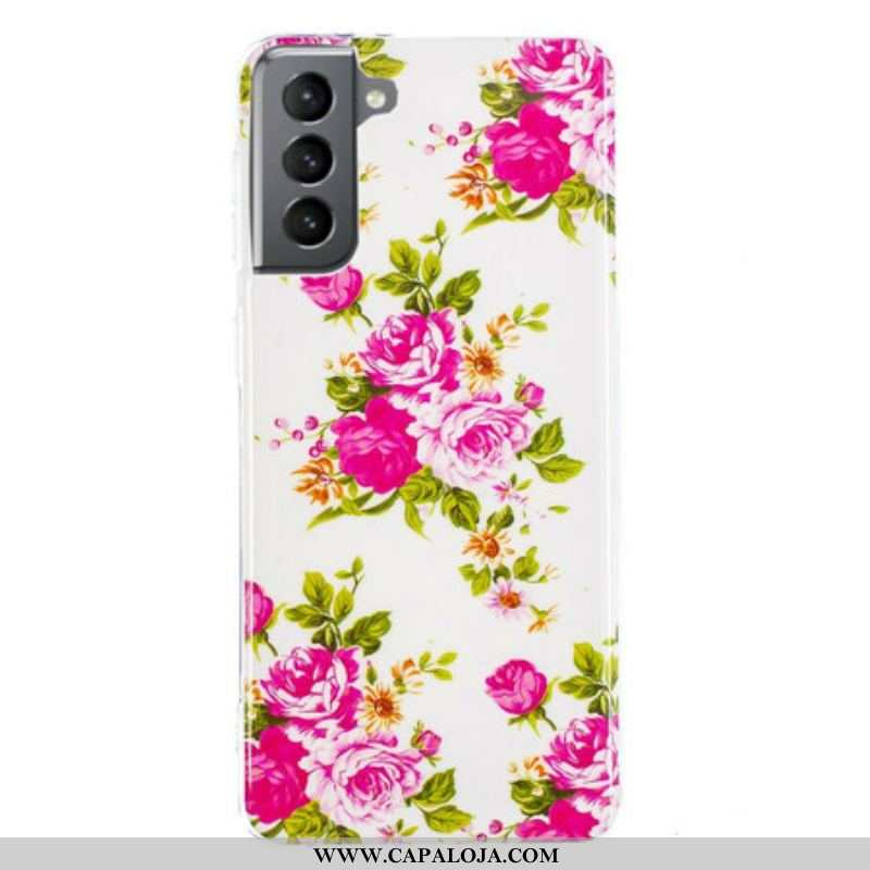 Capa De Celular Para Samsung Galaxy S21 FE Flores Da Liberdade Fluorescentes