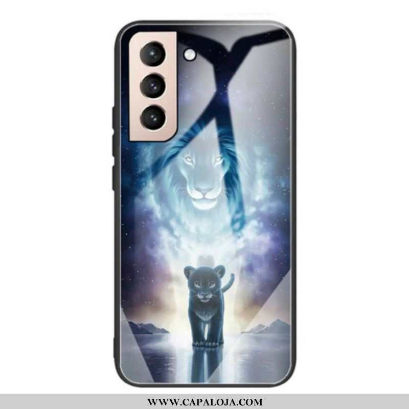 Capa De Celular Para Samsung Galaxy S21 FE Vidro Temperado De Filhote De Leão