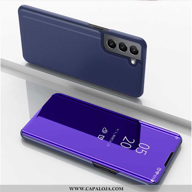 Capa De Celular Para Samsung Galaxy S22 5G Espelho E Couro Sintético