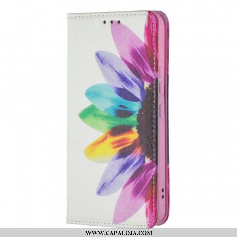 Capa De Celular Para Samsung Galaxy S22 5G Flip Flor Aquarela