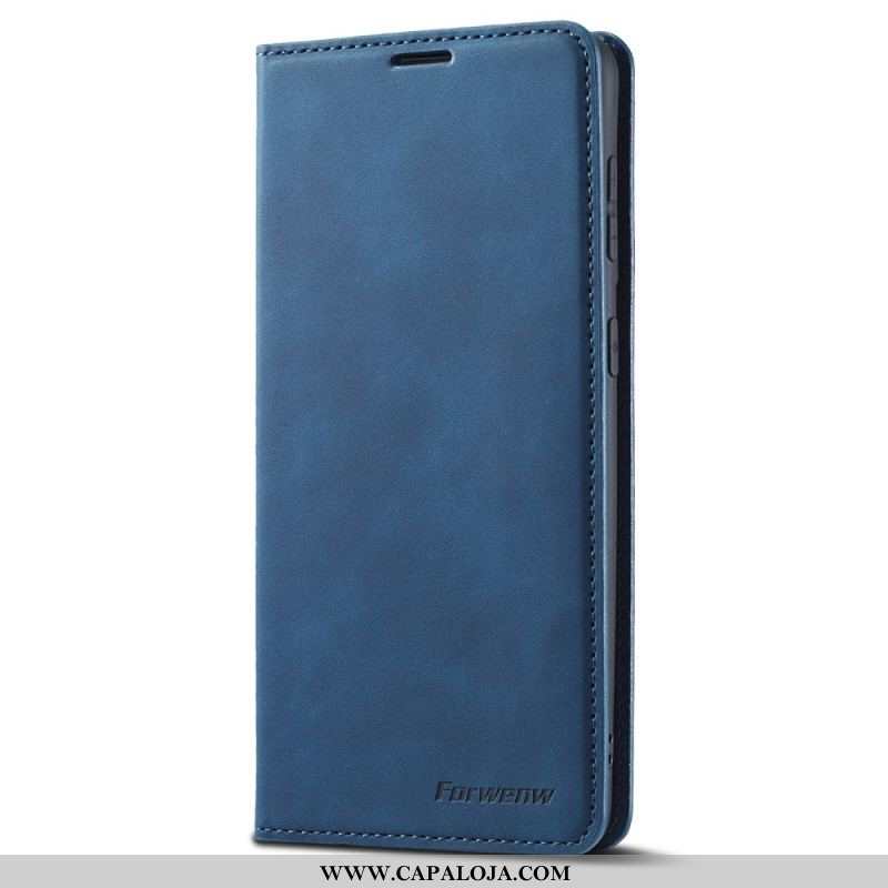 Capa De Celular Para Samsung Galaxy S22 5G Flip Forwenw Efeito Couro