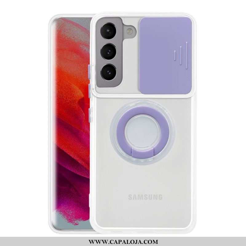 Capa De Celular Para Samsung Galaxy S22 Plus 5G Suporte De Anel E Protetores De Lente