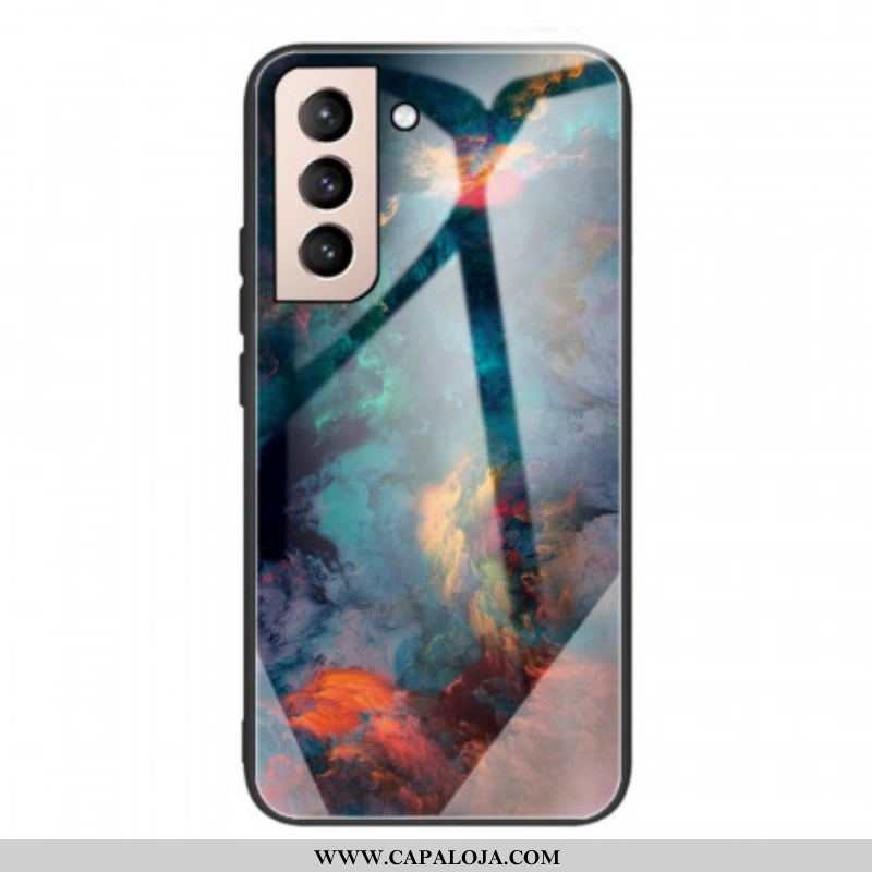 Capa De Celular Para Samsung Galaxy S22 Plus 5G Vidro Temperado Celeste