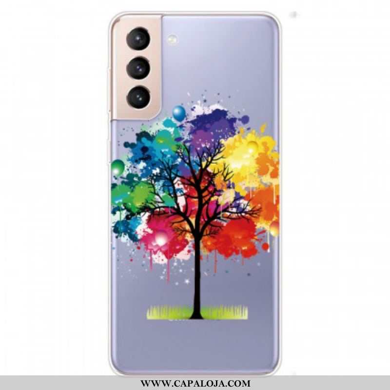 Capa De Celular Para Samsung Galaxy S22 Plus 5G Árvore Aquarela Perfeita