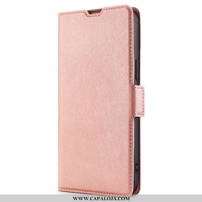 Capa De Celular Para Samsung Galaxy S22 Ultra 5G Flip Couro Falso Clássico