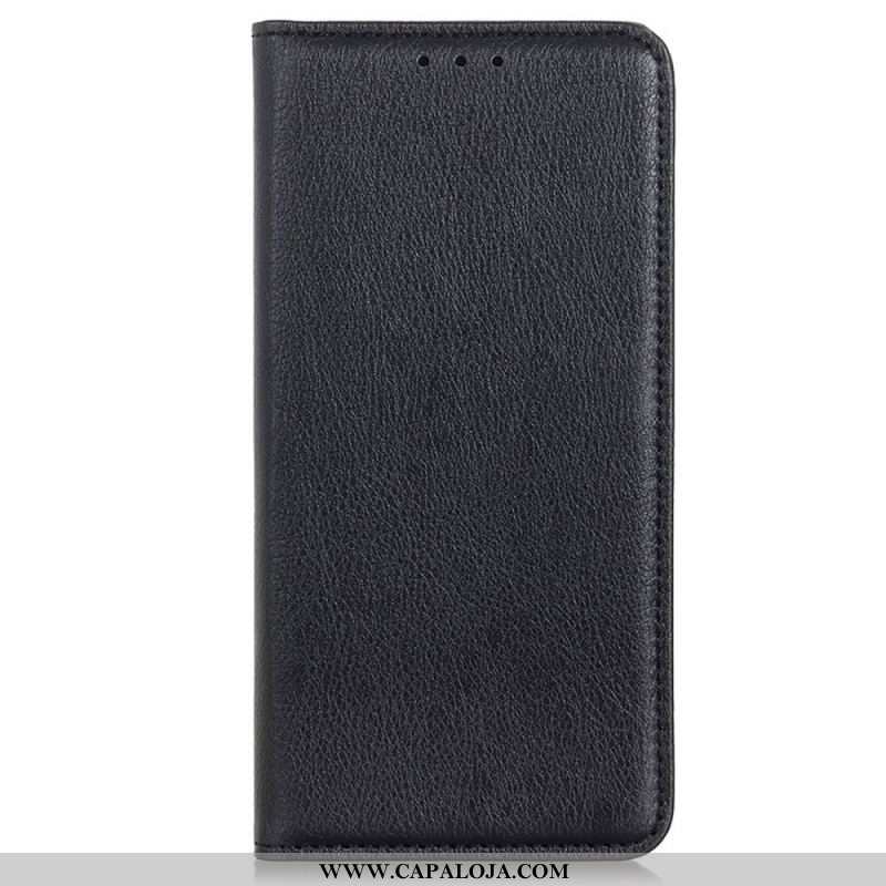 Capa De Celular Para Samsung Galaxy S22 Ultra 5G Flip Couro Litchi Elegance Dividido