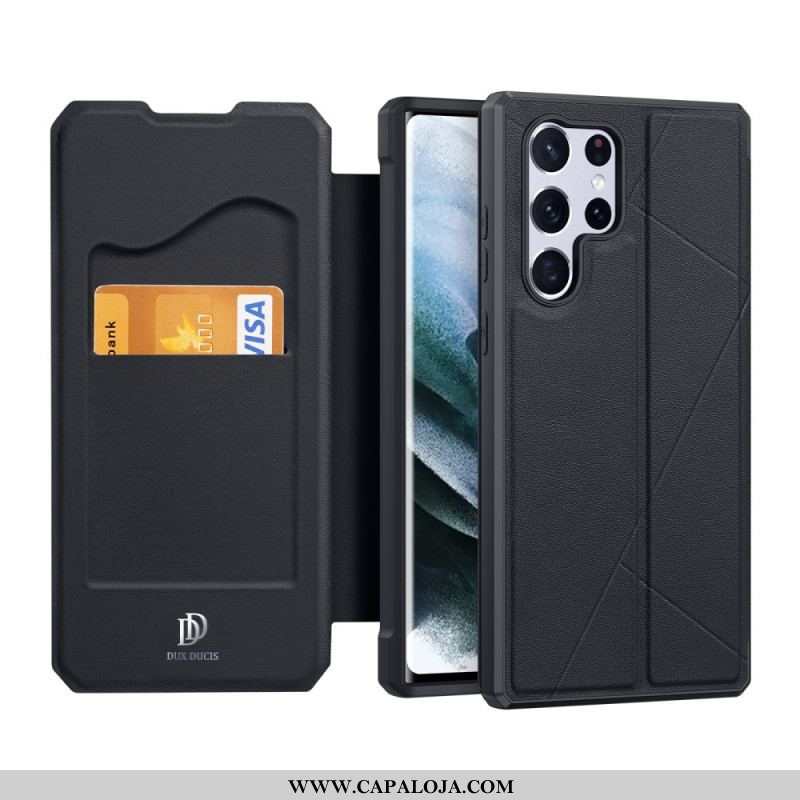 Capa De Celular Para Samsung Galaxy S22 Ultra 5G Flip Pele Série X Dux Ducis